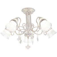 Люстра потолочная пятирожковая Rivoli Классика Zeffiro S5 WG Е14 Белое золото картинка 